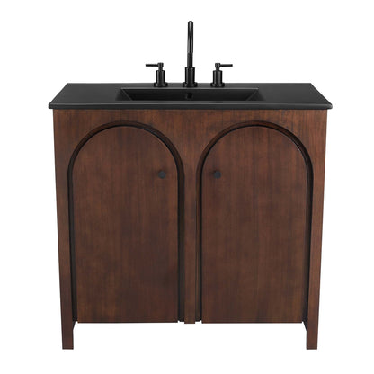 Modway furniture Appia Bathroom Vanity Basin Included - EEI-6788-OAK-WHI