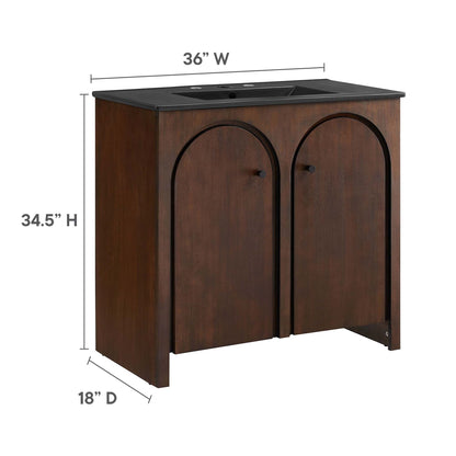 Modway furniture Appia Bathroom Vanity Basin Included - EEI-6788-OAK-WHI