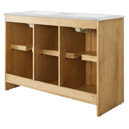 Modway furniture Appia Bathroom Vanity Basin Included - EEI-6788-OAK-WHI