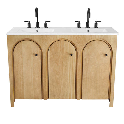 Modway furniture Appia Bathroom Vanity Basin Included - EEI-6788-OAK-WHI