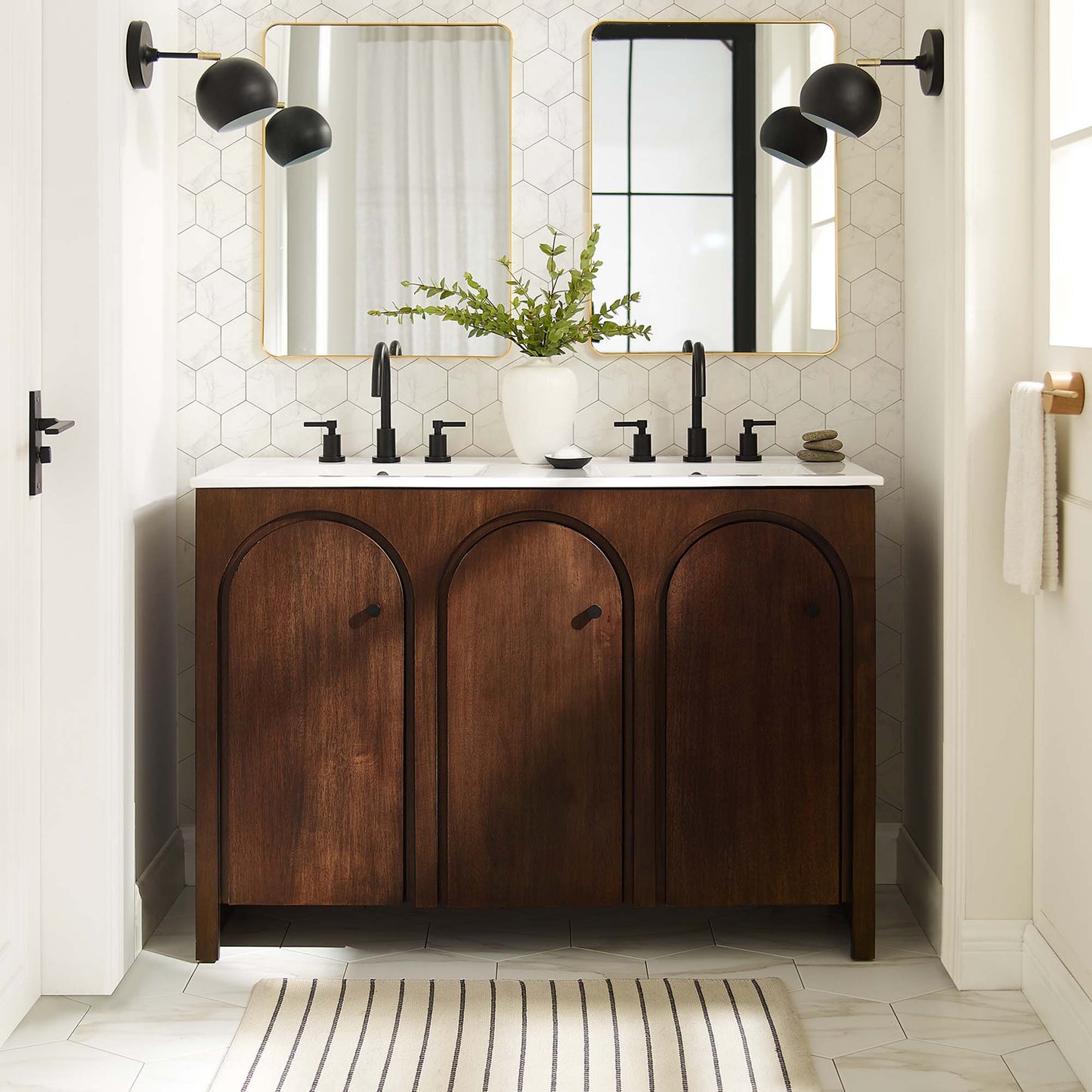 Modway furniture Appia Bathroom Vanity Basin Included - EEI-6788-OAK-WHI