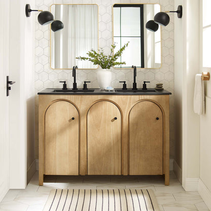 Modway furniture Appia Bathroom Vanity Basin Included - EEI-6788-OAK-WHI