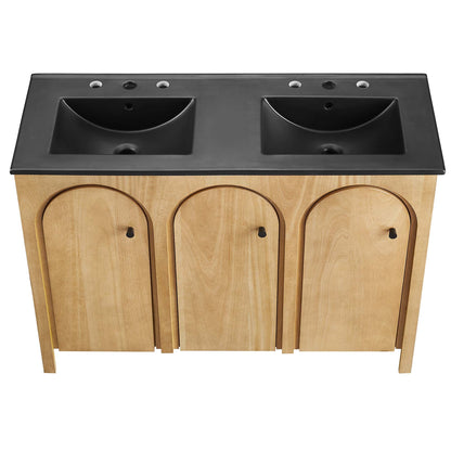 Modway furniture Appia Bathroom Vanity Basin Included - EEI-6788-OAK-WHI