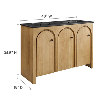 Modway furniture Appia Bathroom Vanity Basin Included - EEI-6788-OAK-WHI