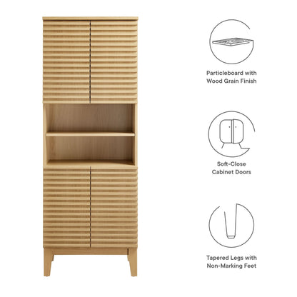 Modway furniture Render Tall Bathroom Storage Cabinet - EEI-6852-OAK