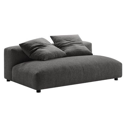Modway Furniture Solace Modular Upholstered Armless Loveseat and Ottoman Set for Modern Comfort and Style - EEI-7031-SAL