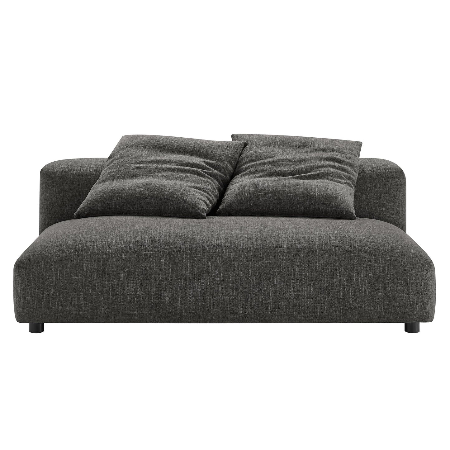 Modway Furniture Solace Modular Upholstered Armless Loveseat – Flexible Comfort for Modern Living Spaces, 800 lbs Capacity - EEI-6891-SAL