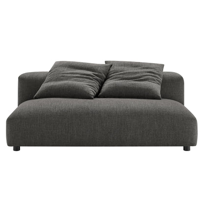 Modway Furniture Solace Modular Upholstered Armless Loveseat – Flexible Comfort for Modern Living Spaces, 800 lbs Capacity - EEI-6891-SAL