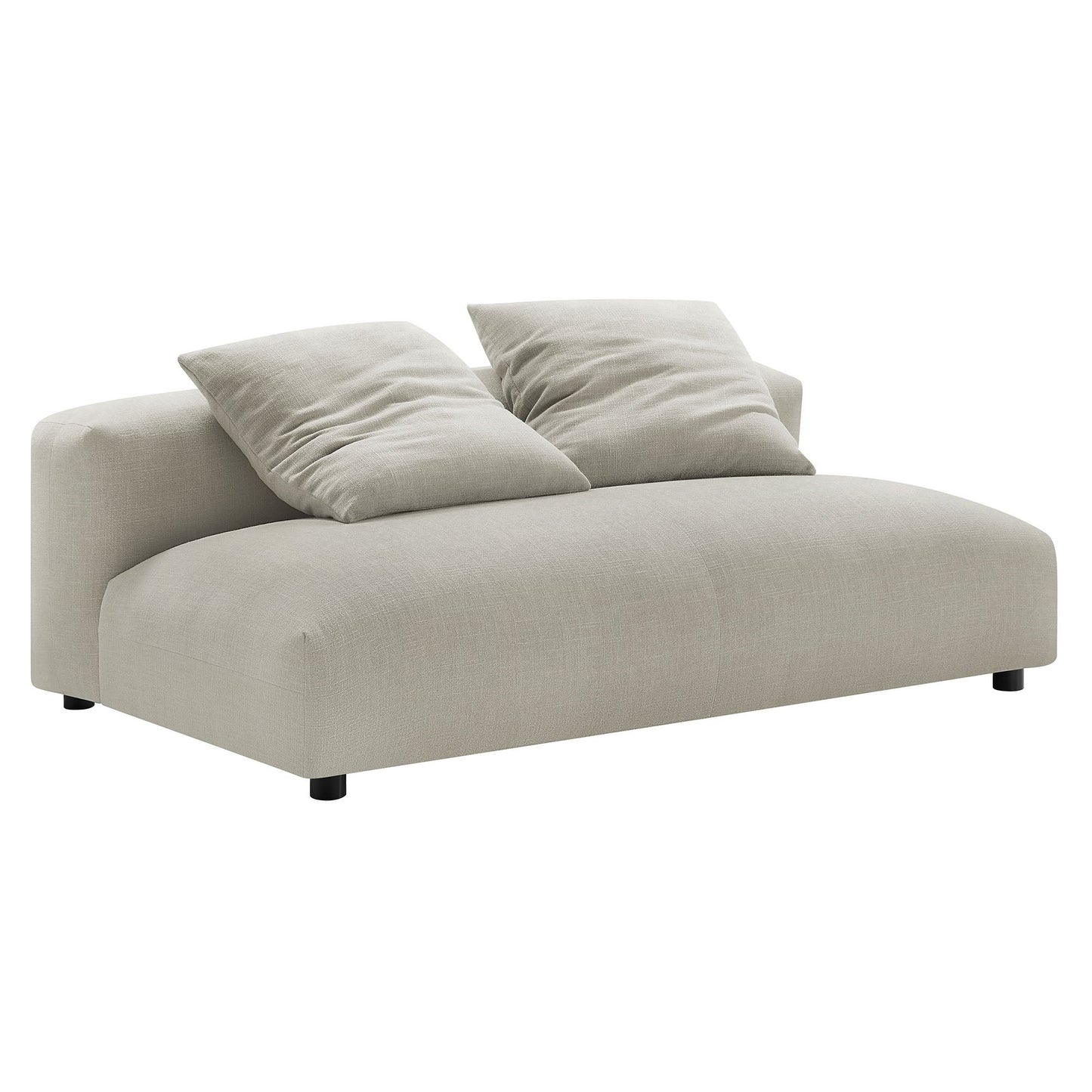 Modway Furniture Solace Modular Upholstered Armless Loveseat and Ottoman Set for Modern Comfort and Style - EEI-7031-SAL