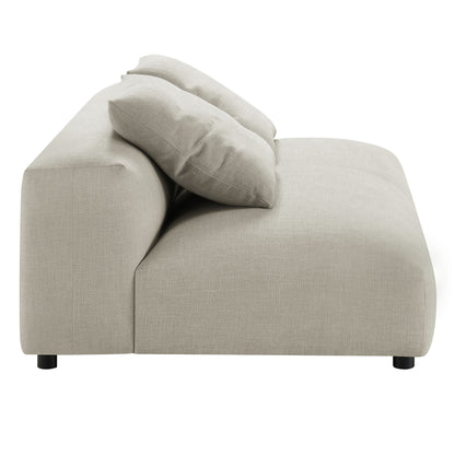 Modway Furniture Solace Modular Upholstered Armless Loveseat and Ottoman Set for Modern Comfort and Style - EEI-7031-SAL