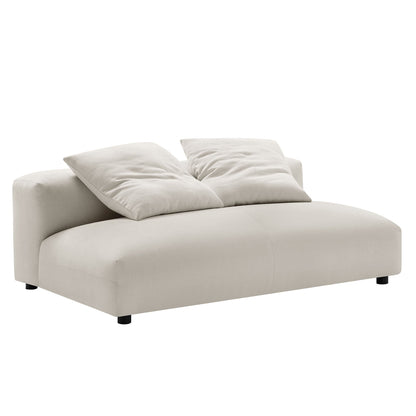 Modway Furniture Solace Modular Upholstered Armless Loveseat – Flexible Comfort for Modern Living Spaces, 800 lbs Capacity - EEI-6891-SAL
