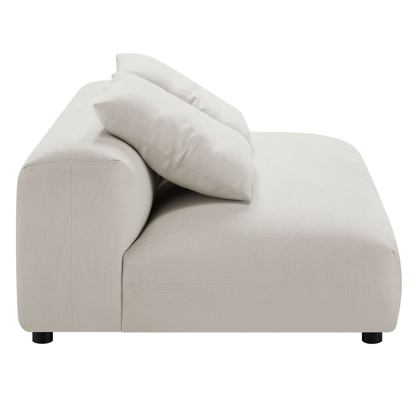 Modway Furniture Solace Modular Upholstered Armless Loveseat and Ottoman Set for Modern Comfort and Style - EEI-7031-SAL