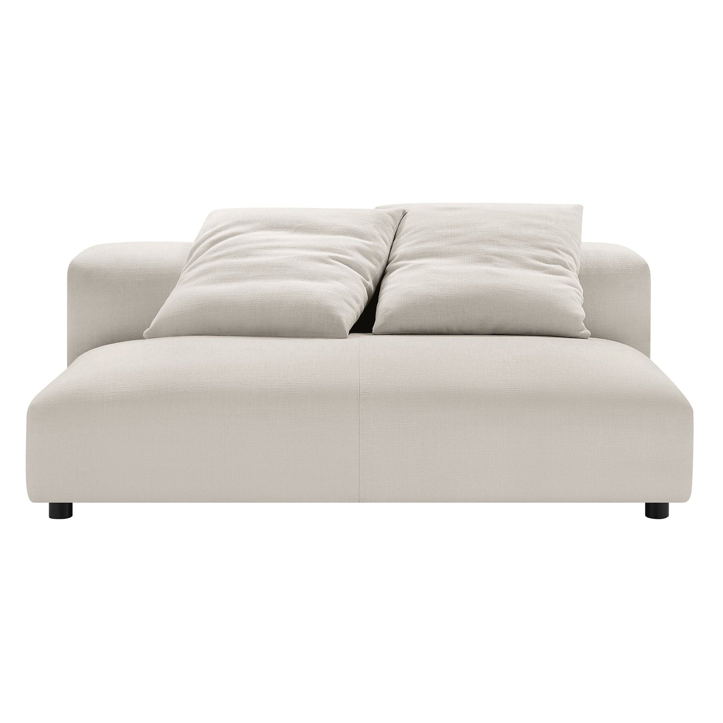 Modway Furniture Solace Modular Upholstered Armless Loveseat – Flexible Comfort for Modern Living Spaces, 800 lbs Capacity - EEI-6891-SAL