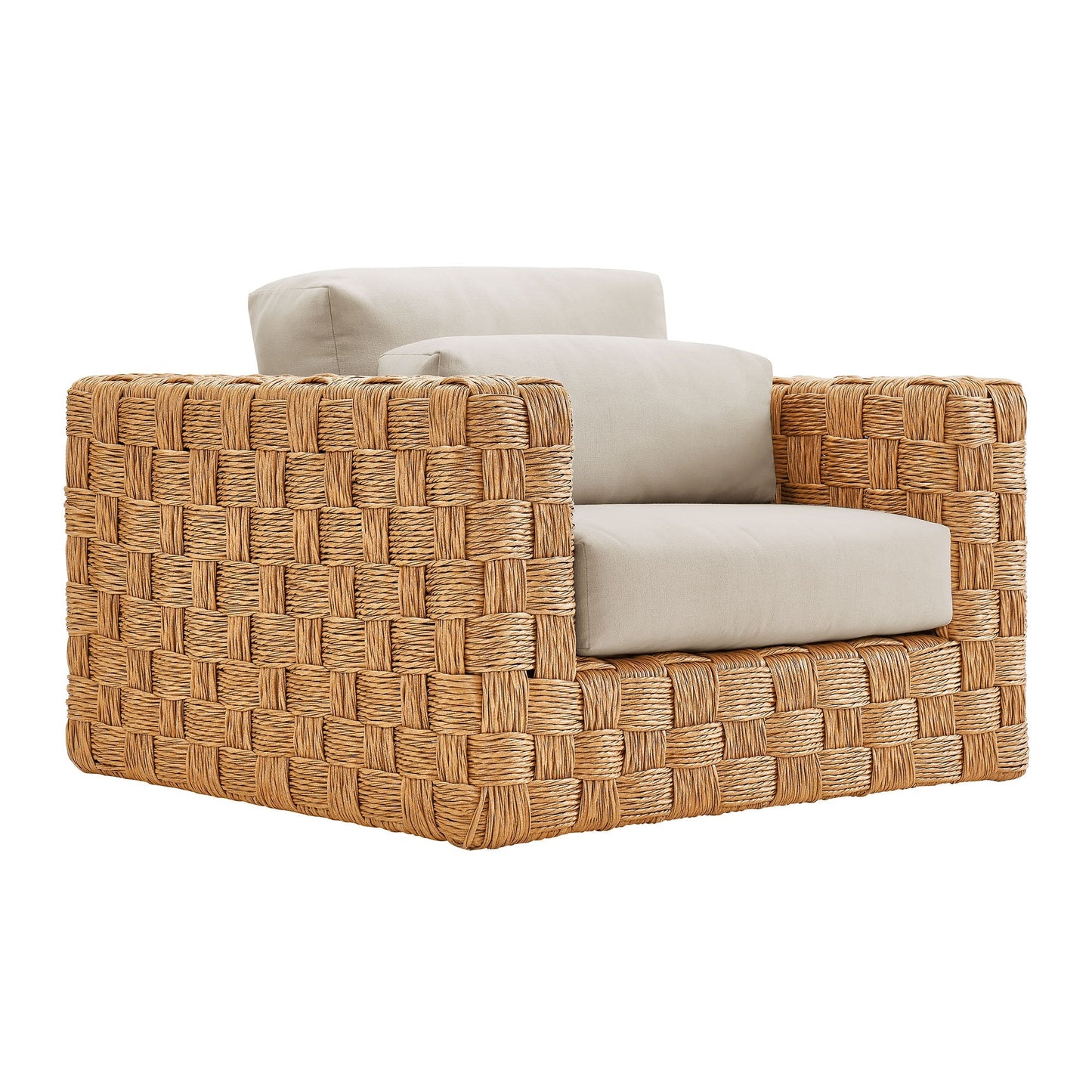 Modway Furniture Thames  4-Piece Outdoor Patio Wicker Rattan Furniture Set - EEI-7135-NAT-LGR