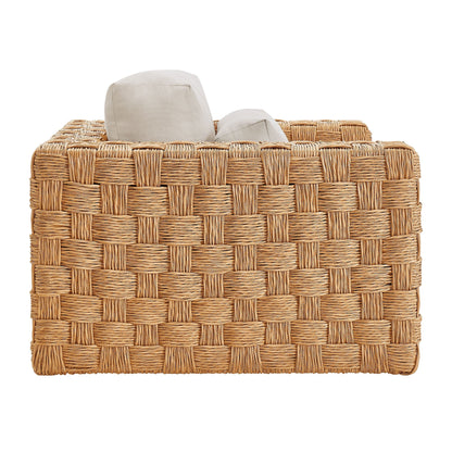 Modway Furniture Thames  4-Piece Outdoor Patio Wicker Rattan Furniture Set - EEI-7135-NAT-LGR