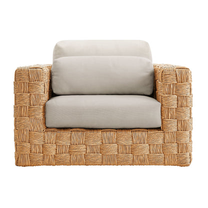 Modway Furniture Thames  4-Piece Outdoor Patio Wicker Rattan Furniture Set - EEI-7135-NAT-LGR