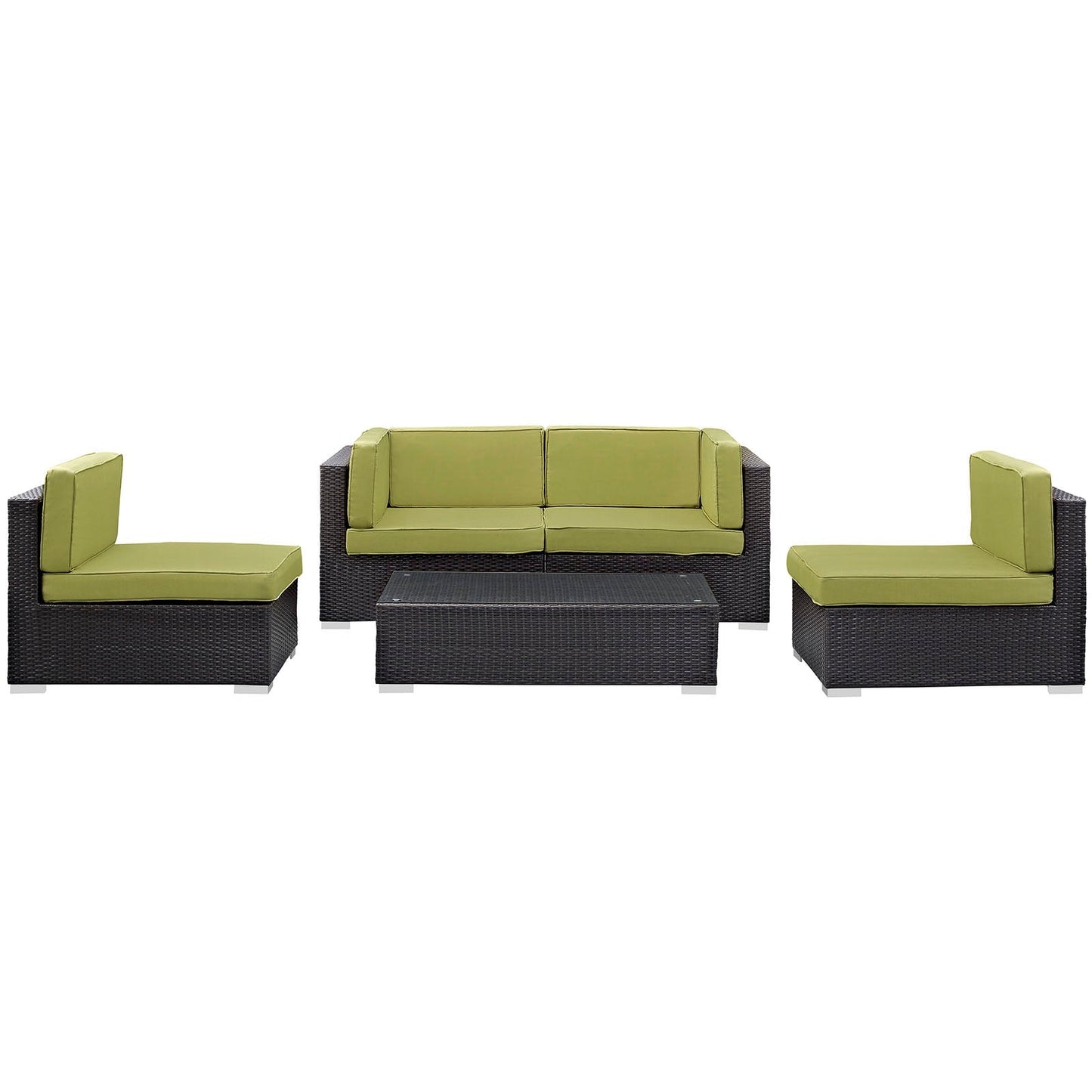 Modway Furniture Camfora 5 Piece Outdoor Patio Sectional Set by Modway - EEI-694-EXP-ORA-SET