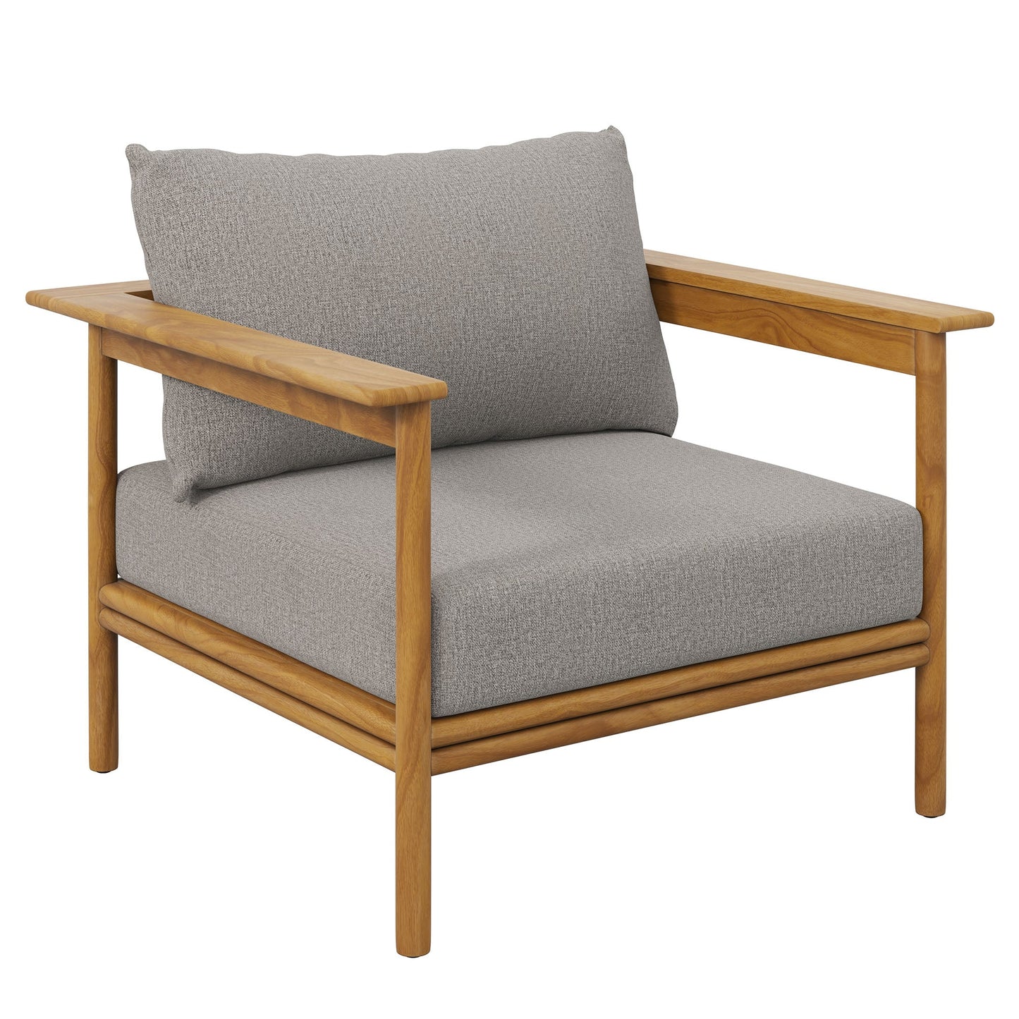 Modway Furniture Wren 6-Piece Outdoor Patio Teak Wood Furniture Set - EEI-7069-NAT-SAI