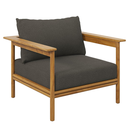 Modway Furniture Wren 6-Piece Outdoor Patio Teak Wood Furniture Set - EEI-7069-NAT-SAI