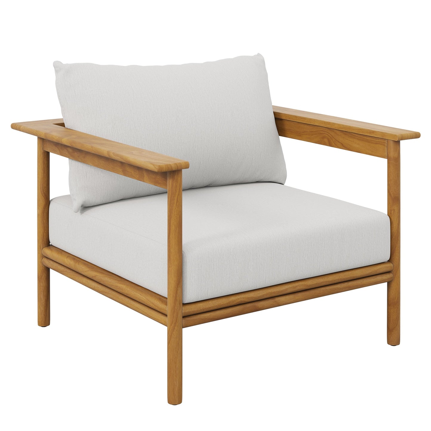Modway Furniture Wren 6-Piece Outdoor Patio Teak Wood Furniture Set - EEI-7069-NAT-SAI