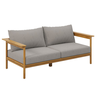 Modway Furniture Wren 4-Piece Outdoor Patio Teak Wood Furniture Set - EEI-7065-NAT-SAI