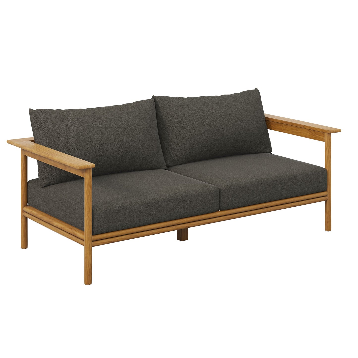 Modway Furniture Wren 6-Piece Outdoor Patio Teak Wood Furniture Set - EEI-7069-NAT-SAI