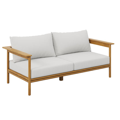 Modway Furniture Wren 6-Piece Outdoor Patio Teak Wood Furniture Set - EEI-7069-NAT-SAI
