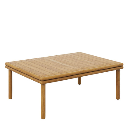 Modway Furniture Wren 6-Piece Outdoor Patio Teak Wood Furniture Set - EEI-7069-NAT-SAI