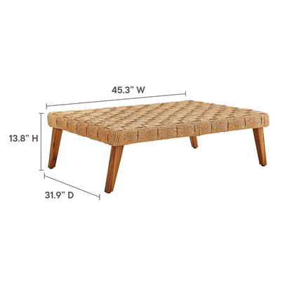 Modway furniture Thames  Outdoor Patio Wicker Rattan Coffee Table - EEI-6926-NAT