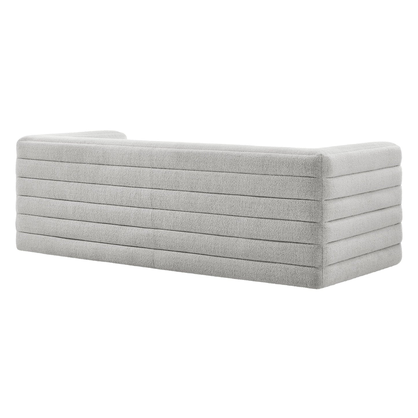 Modway furniture Relle Channel Tufted Boucle Upholstered Sofa - EEI-7136-CHA