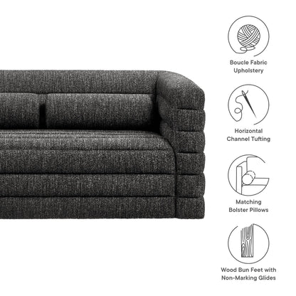 Modway furniture Relle Channel Tufted Boucle Upholstered Loveseat - EEI-7137-CHA
