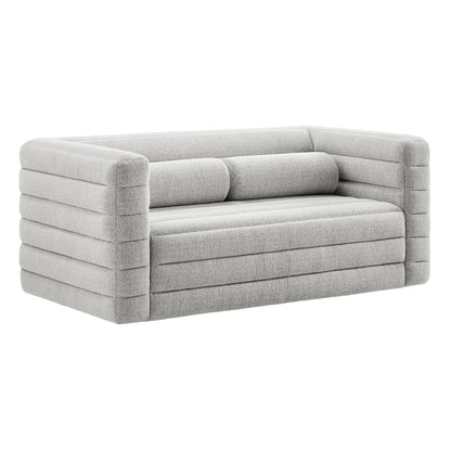 Modway furniture Relle Channel Tufted Boucle Upholstered Loveseat - EEI-7137-CHA