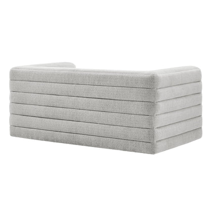 Modway furniture Relle Channel Tufted Boucle Upholstered Loveseat - EEI-7137-CHA