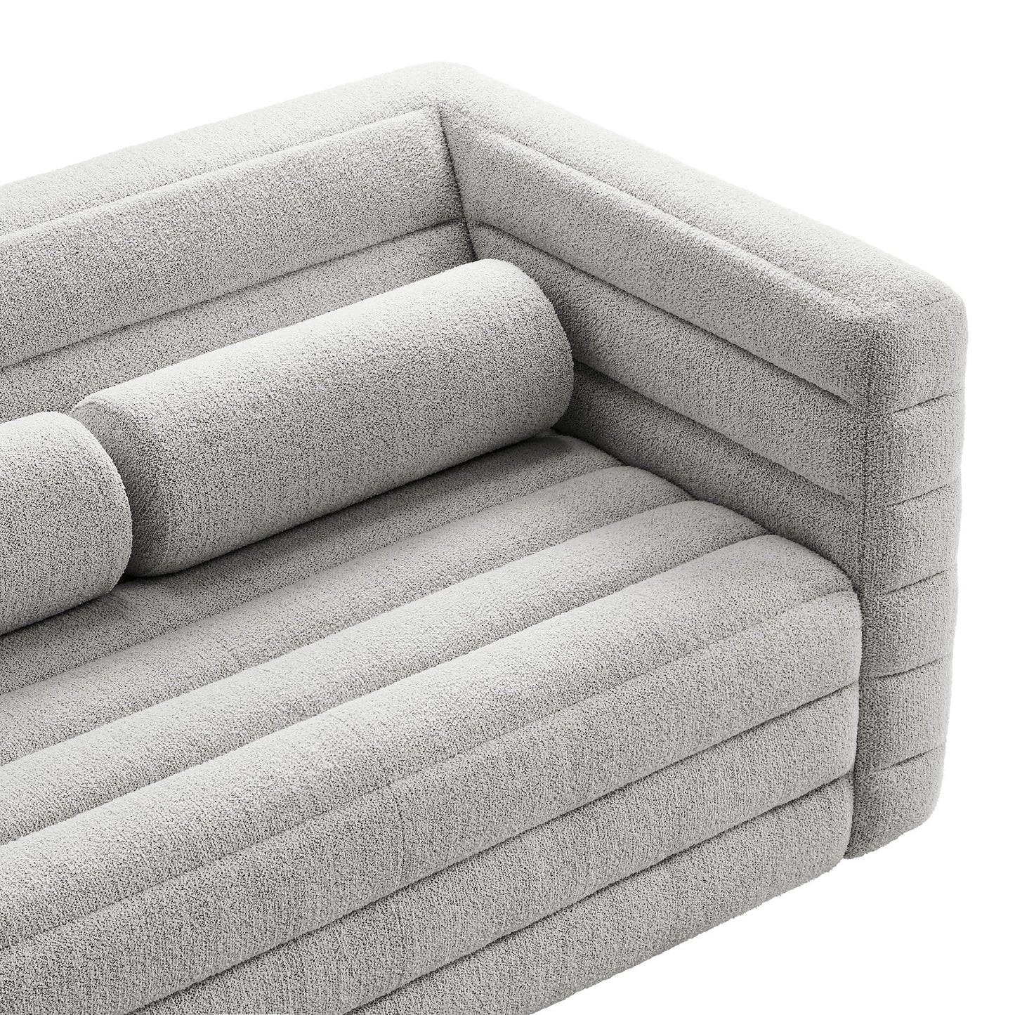 Modway furniture Relle Channel Tufted Boucle Upholstered Loveseat - EEI-7137-CHA