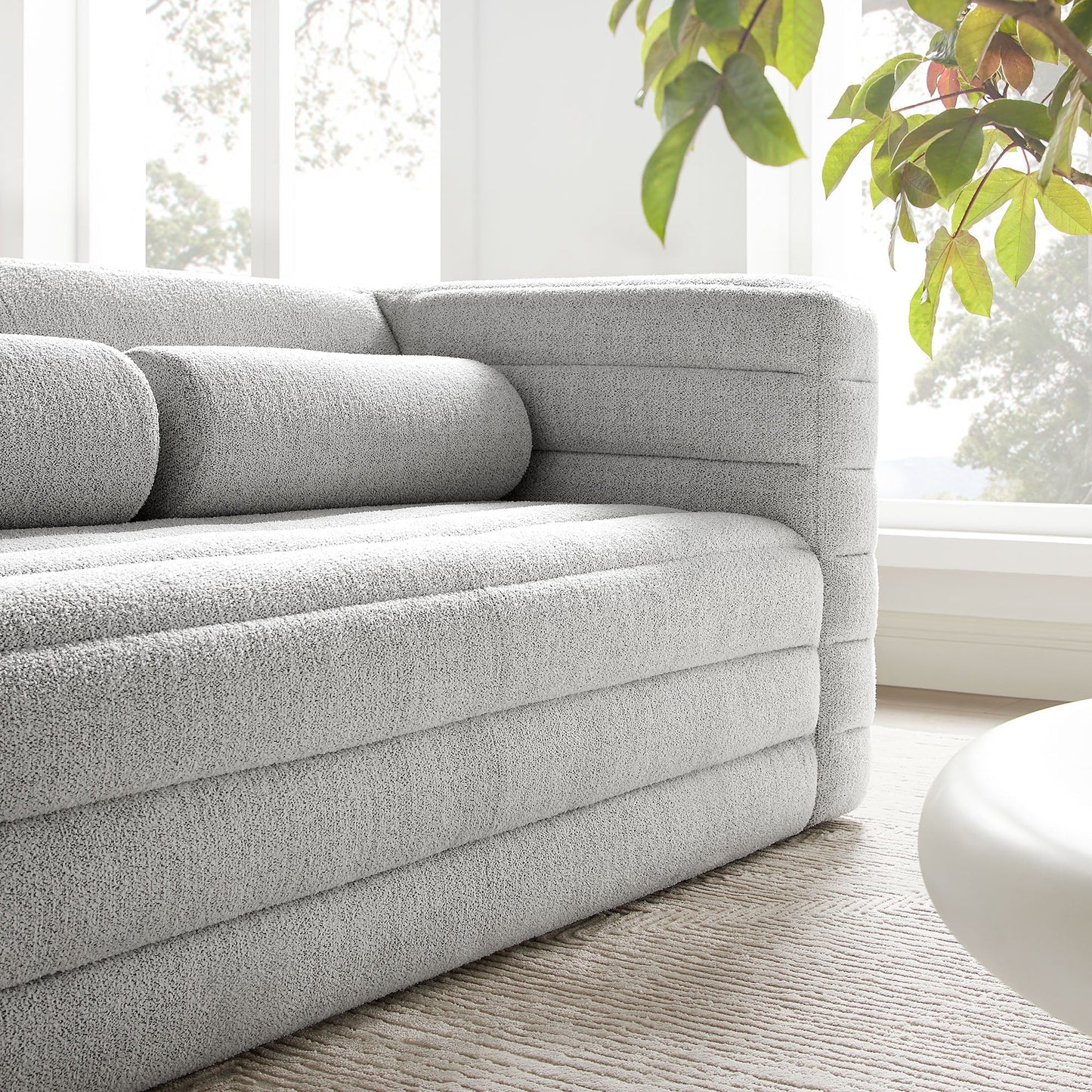 Modway furniture Relle Channel Tufted Boucle Upholstered Loveseat - EEI-7137-CHA