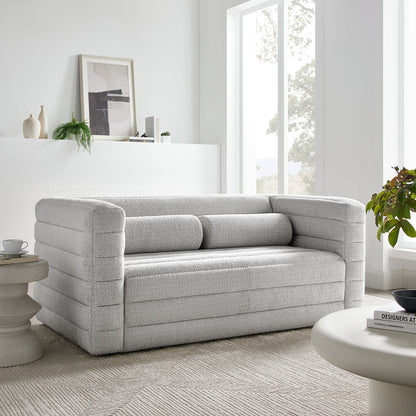 Modway furniture Relle Channel Tufted Boucle Upholstered Loveseat - EEI-7137-CHA