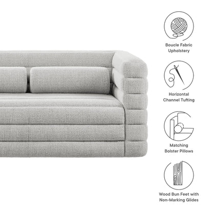 Modway furniture Relle Channel Tufted Boucle Upholstered Loveseat - EEI-7137-CHA