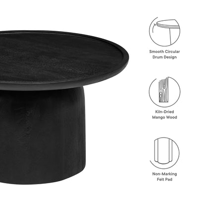 Modway furniture Holloway 30" Round Wood Coffee Table - EEI-7144-BLK