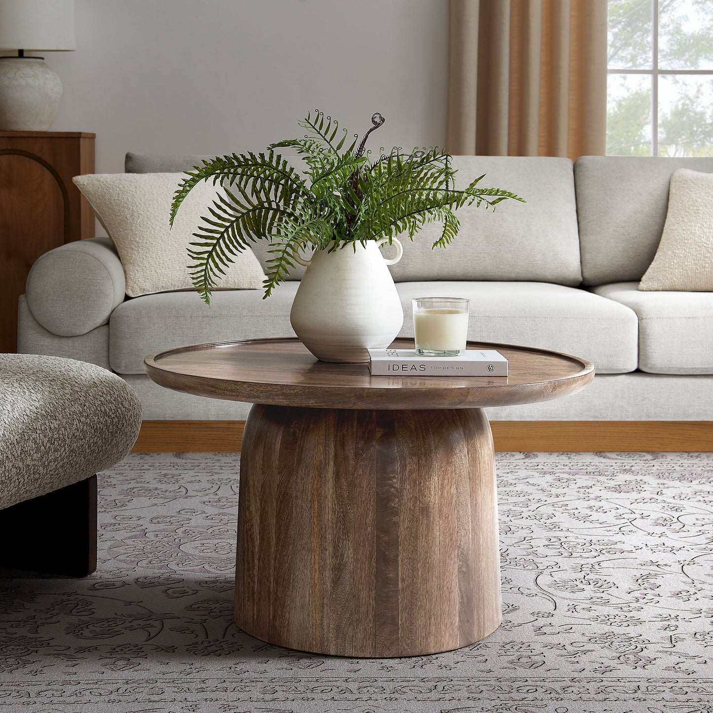 Modway furniture Holloway 30" Round Wood Coffee Table - EEI-7144-BLK