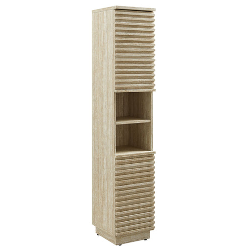 Modway furniture Render Tall Narrow Faux Travertine Linen Storage Cabinet - EEI-7178-TRA