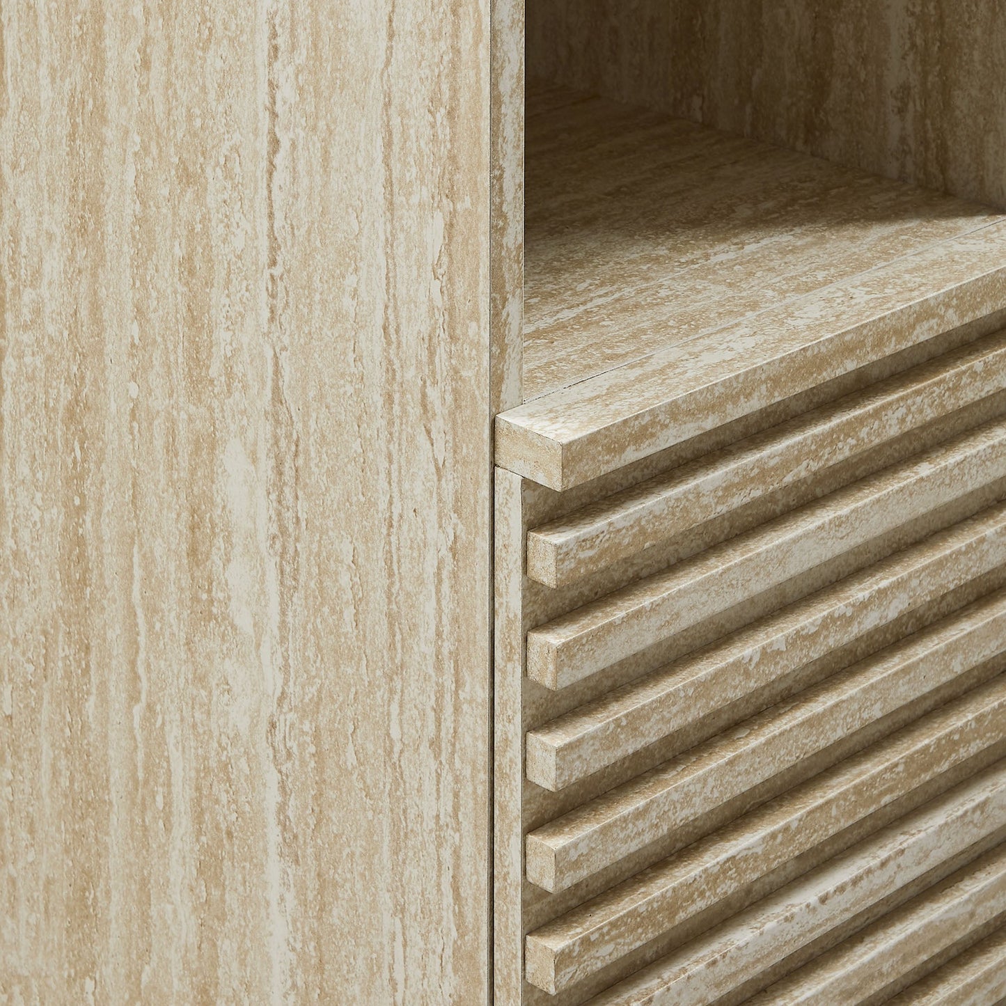 Modway furniture Render Tall Narrow Faux Travertine Linen Storage Cabinet - EEI-7178-TRA