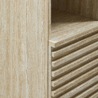 Modway furniture Render Tall Narrow Faux Travertine Linen Storage Cabinet - EEI-7178-TRA