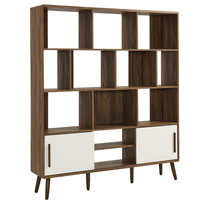Modway furniture Transmit 59" Bookcase with Sliding Doors - EEI-7194-WAL
