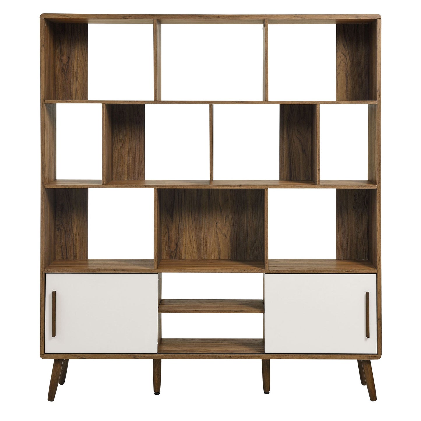 Modway furniture Transmit 59" Bookcase with Sliding Doors - EEI-7194-WAL