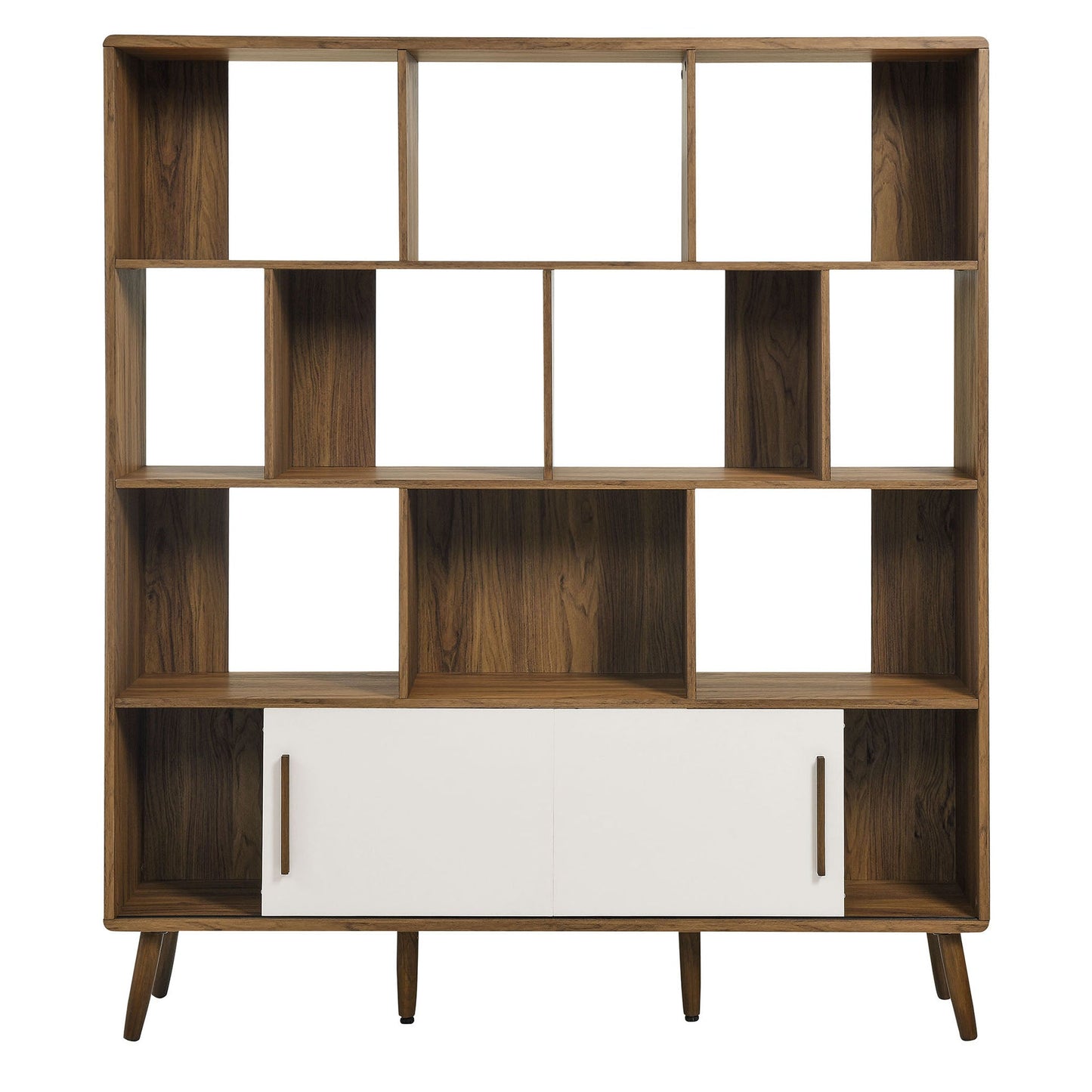 Modway furniture Transmit 59" Bookcase with Sliding Doors - EEI-7194-WAL