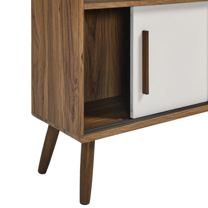 Modway furniture Transmit 59" Bookcase with Sliding Doors - EEI-7194-WAL