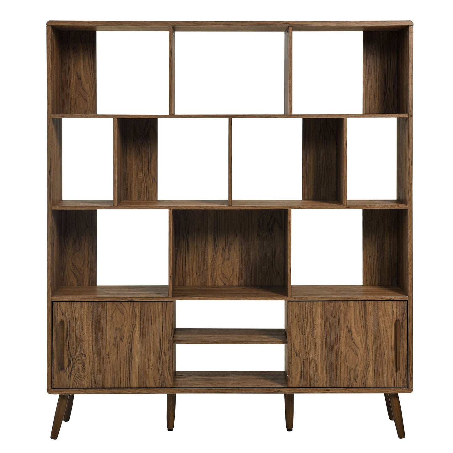 Modway furniture Transmit 59" Bookcase with Sliding Doors - EEI-7194-WAL