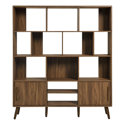 Modway furniture Transmit 59" Bookcase with Sliding Doors - EEI-7194-WAL