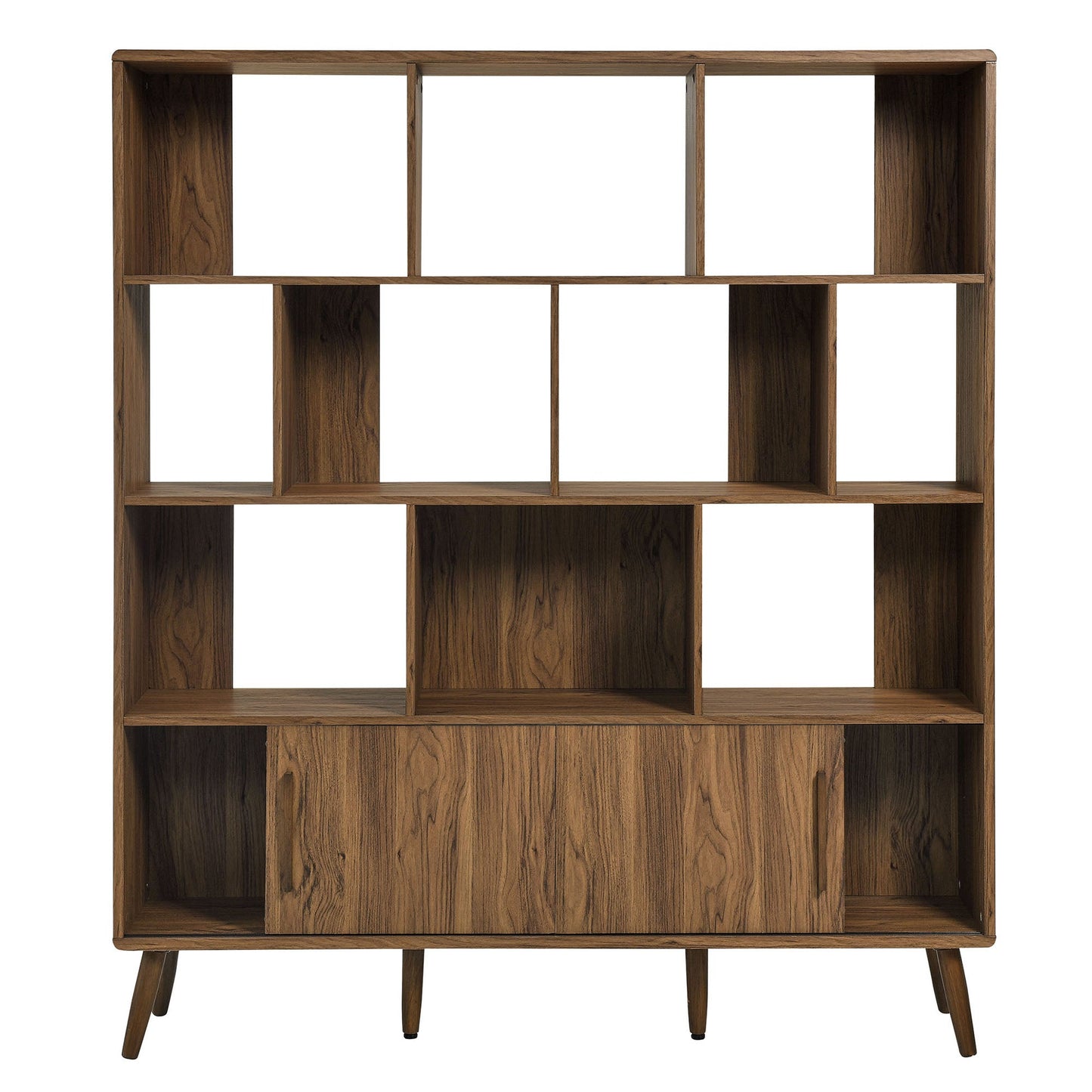 Modway furniture Transmit 59" Bookcase with Sliding Doors - EEI-7194-WAL