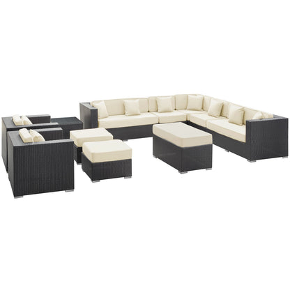 Modway Furniture Cohesion 11 Piece Outdoor Patio Sectional Set by Modway - EEI-723-EXP-ORA-SET